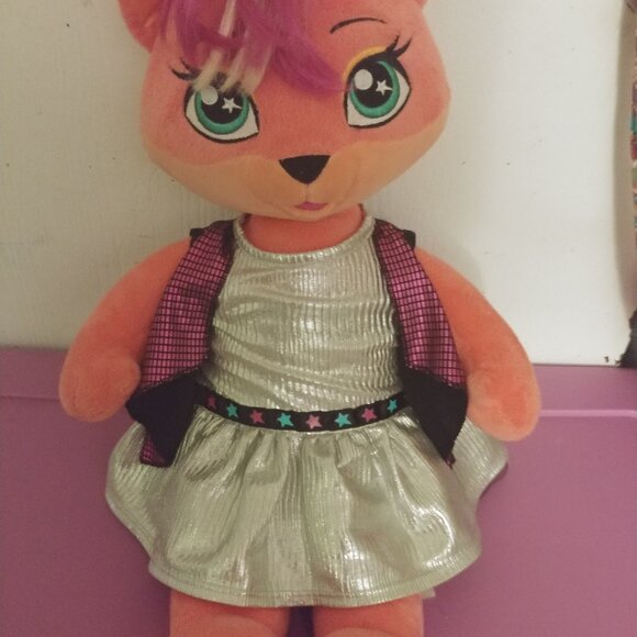 Build A Bear Honey Girls HG Misha Fox Orange/Coral 20” Plush W/Outfit - Picture 1 of 5
